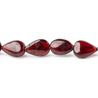 8x5-11x7mm Garnet Plain Pear Beads 15 inch 39 pieces