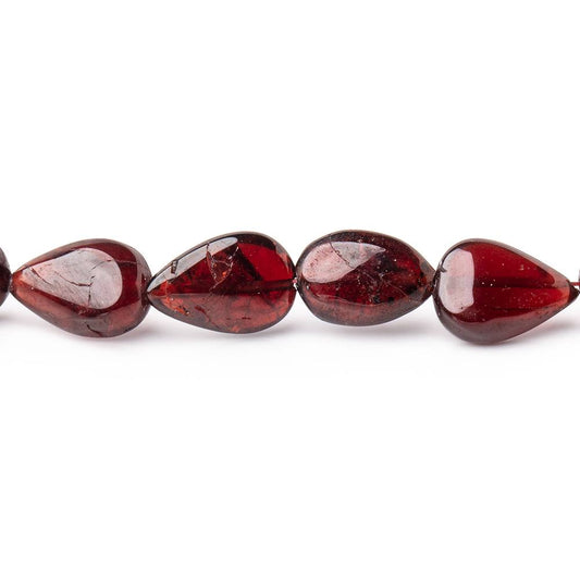 8x5-11x7mm Garnet Plain Pear Beads 15 inch 39 pieces