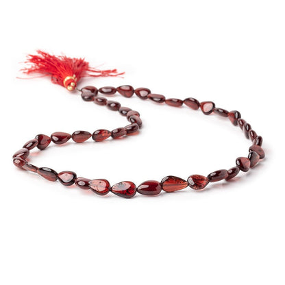 8x5-11x7mm Garnet Plain Pear Beads 15 inch 39 pieces