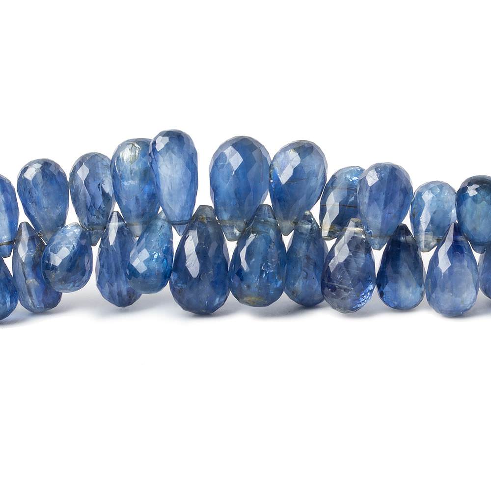 8x5-12x7mm Kyanite Tear Drop Briolette 8 inch 78 pieces