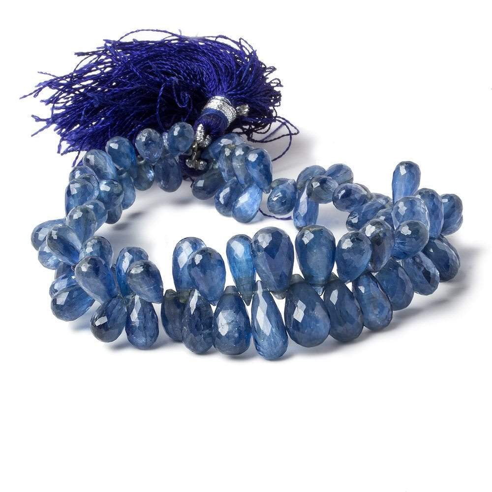 8x5-12x7mm Kyanite Tear Drop Briolette 8 inch 78 pieces