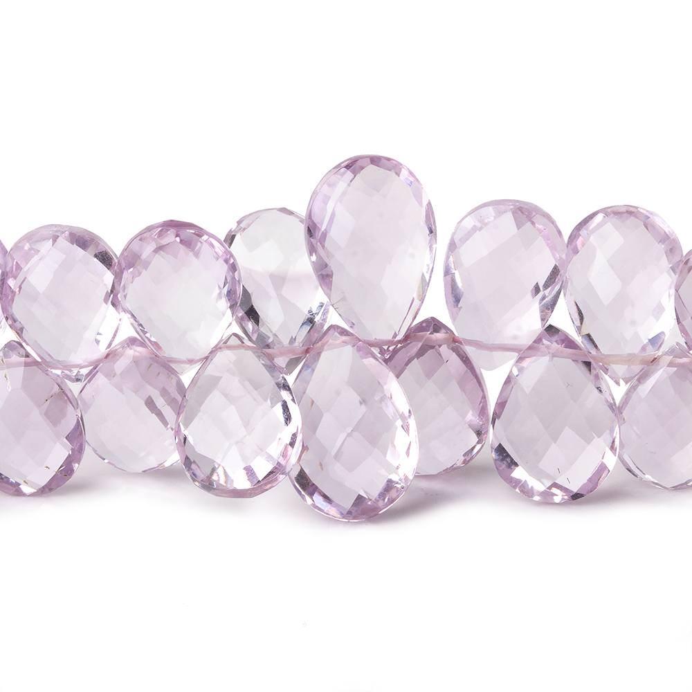8x5-12x8mm Pink Amethyst Faceted Pear Beads 8 inch 63 pieces AAA