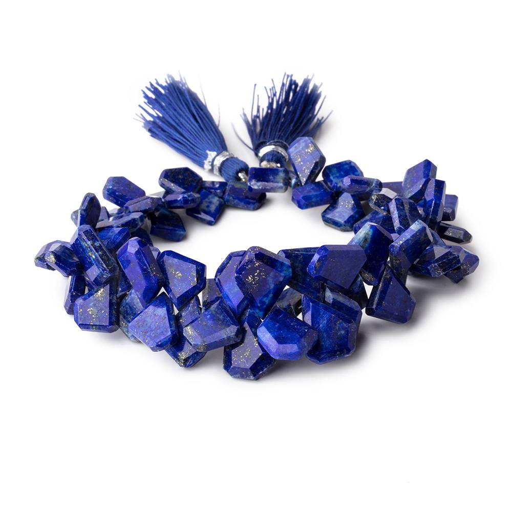 8x5-15x11mm Lapis Lazuli Faceted Freeform Beads 7.5 inch 66 pieces