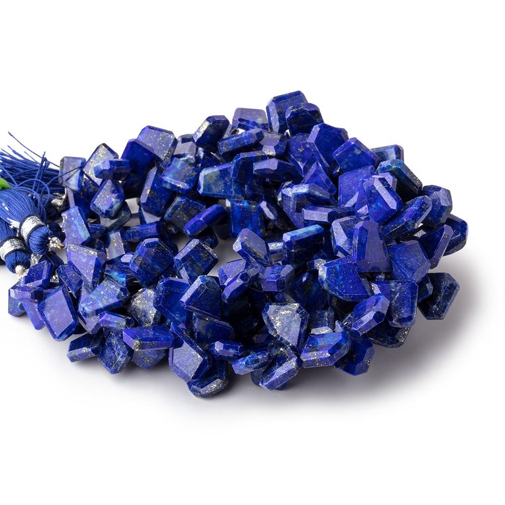 8x5-15x11mm Lapis Lazuli Faceted Freeform Beads 7.5 inch 66 pieces
