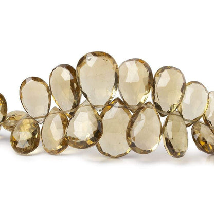 8x5-17x12mm Lemon Quartz Faceted Pear Beads 10 inch 66 pcs