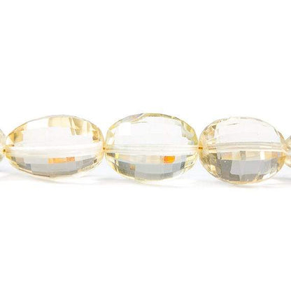 8x5-17x13mm Citrine checkerboard faceted ovals 16 inches 29 Beads