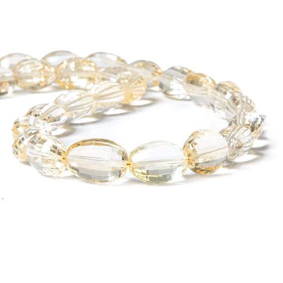 8x5-17x13mm Citrine checkerboard faceted ovals 16 inches 29 Beads