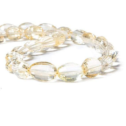 8x5-17x13mm Citrine checkerboard faceted ovals 16 inches 29 Beads