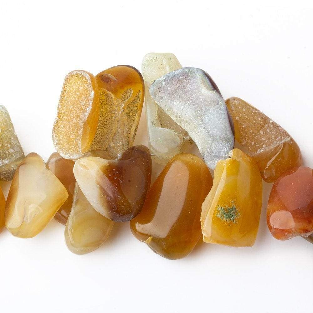 8x5-22x12mm Sedona Drusy Freeform Beads 8 inch 40 pieces