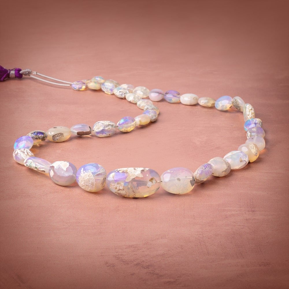 8x5-25x14mm Ethiopian Opal Plain Nugget Beads 18 inch 38 pieces AA