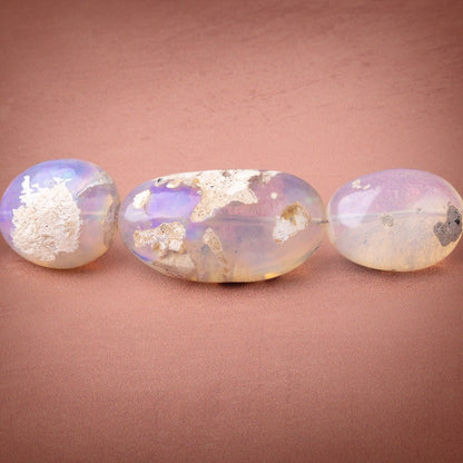 8x5-25x14mm Ethiopian Opal Plain Nugget Beads 18 inch 38 pieces AA