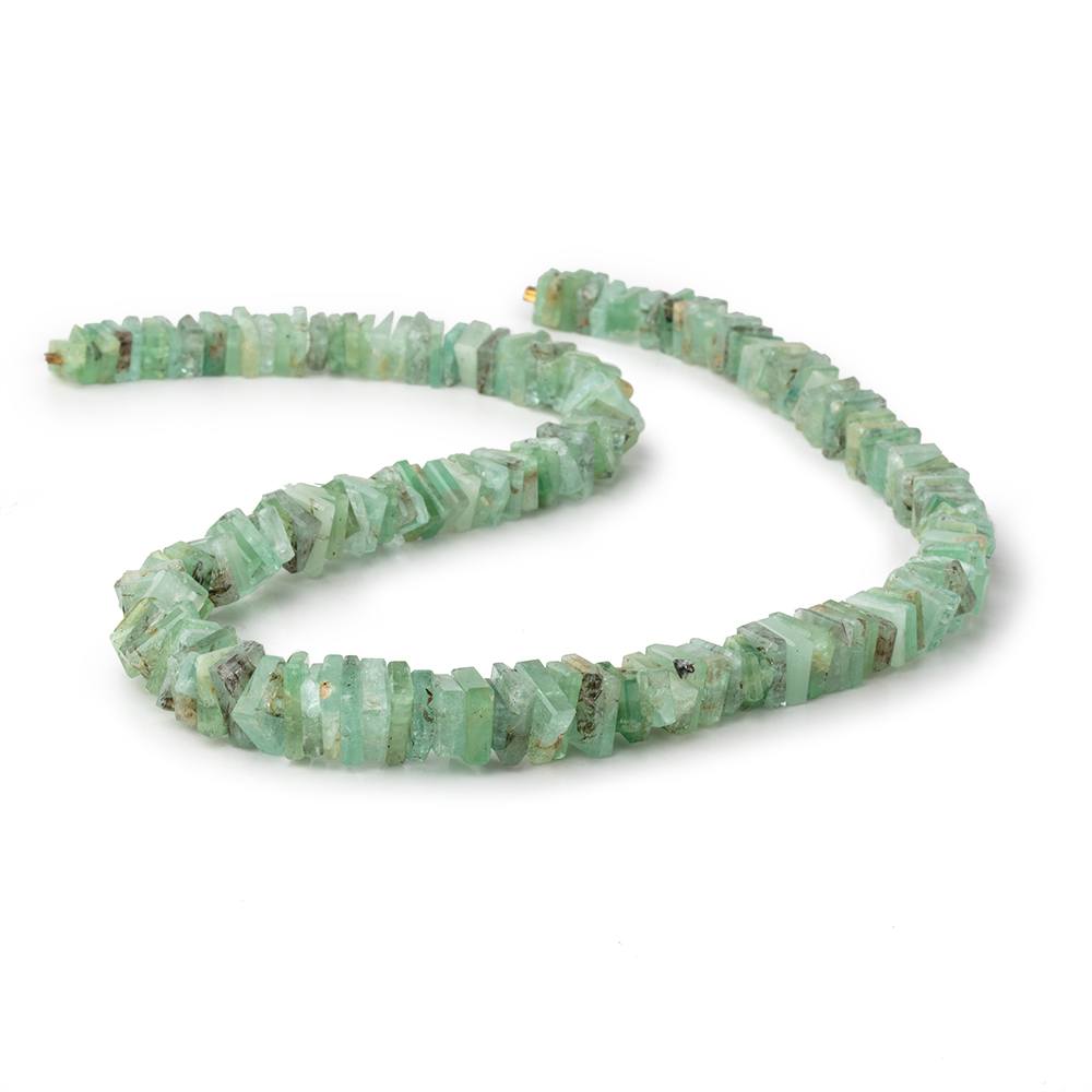 8x5-8x8mm Emerald Faceted Square & Rectangle Heishi 18 inch 175 Beads AA