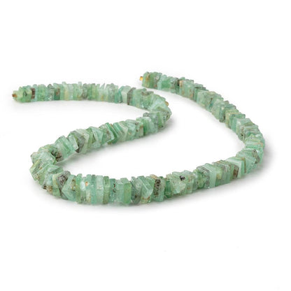 8x5-8x8mm Emerald Faceted Square & Rectangle Heishi 18 inch 175 Beads AA