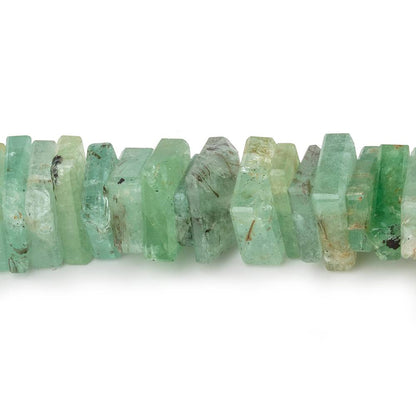 8x5-8x8mm Emerald Faceted Square & Rectangle Heishi 18 inch 175 Beads AA