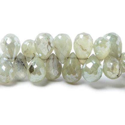 8x5-9x5mm Mystic Prehnite faceted tear drop beads 8 inch 75 pieces