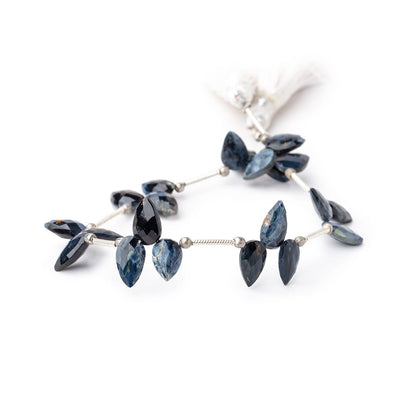 8x5-9x6mm Pietersite Shoulder Drilled Faceted Pear Beads 6.5 inch 21 pieces