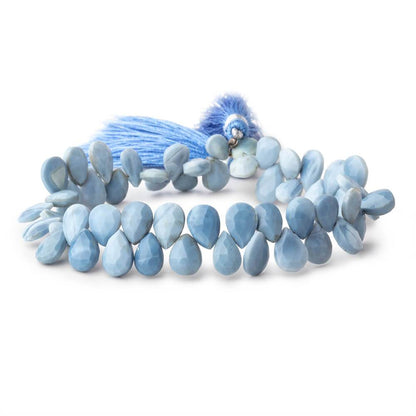9x7mm Owyhee Natural Denim Blue Opal faceted pear beads 8 inch 54 pieces