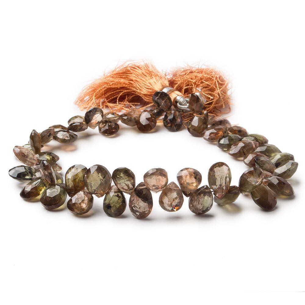 8x6-10x6mm Andalusite Beads Pear Briolette 8 inch 54 pieces