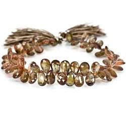 8x6-10x6mm Andalusite Beads Pear Briolette 8 inch 54 pieces