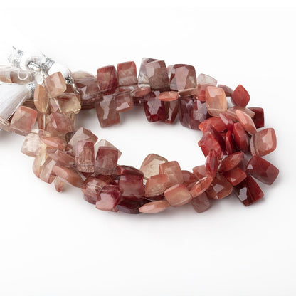 8x6-10x7mm Andesine Top Drilled Faceted Rectangle Beads 8 inch 28 pieces