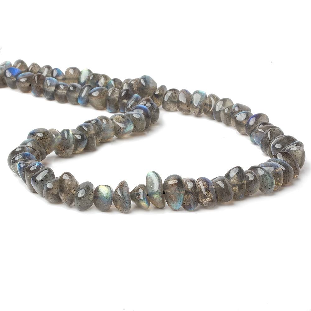 8x6-10x7mm Labradorite Side Drilled Plain Nugget Beads 16 inch 78 pieces