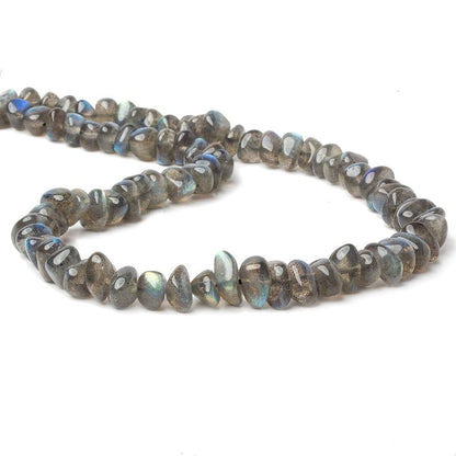 8x6-10x7mm Labradorite Side Drilled Plain Nugget Beads 16 inch 78 pieces