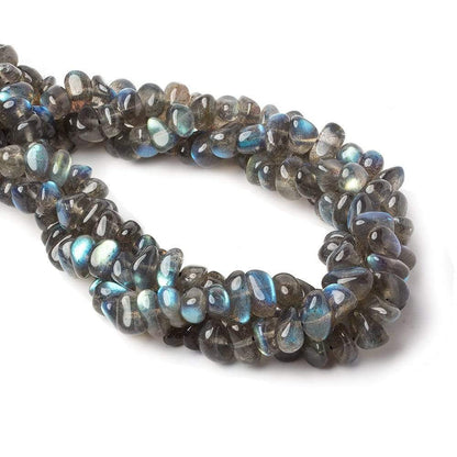 8x6-10x7mm Labradorite Side Drilled Plain Nugget Beads 16 inch 78 pieces