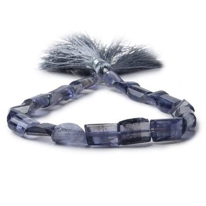 8x6-11x7mm Iolite Faceted Nugget Beads 8.5 inch 21 pieces A
