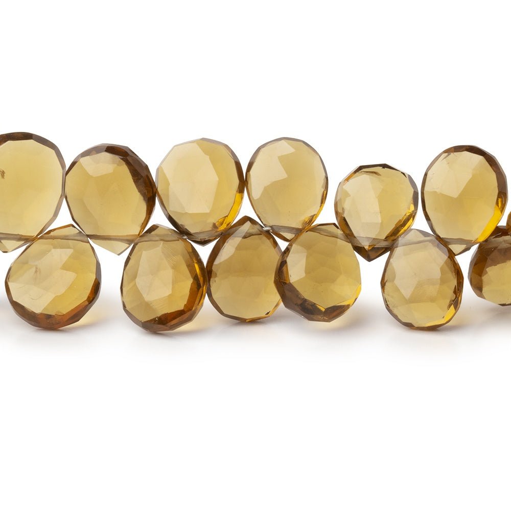 8x6-11x9mm Whiskey Quartz Faceted Pear 14.5 inch 106 Beads AA