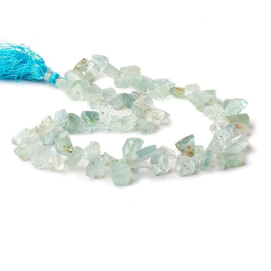8x6-13x9mm Aquamarine Top Drilled Natural Crystal Chips 16 inch 78 beads