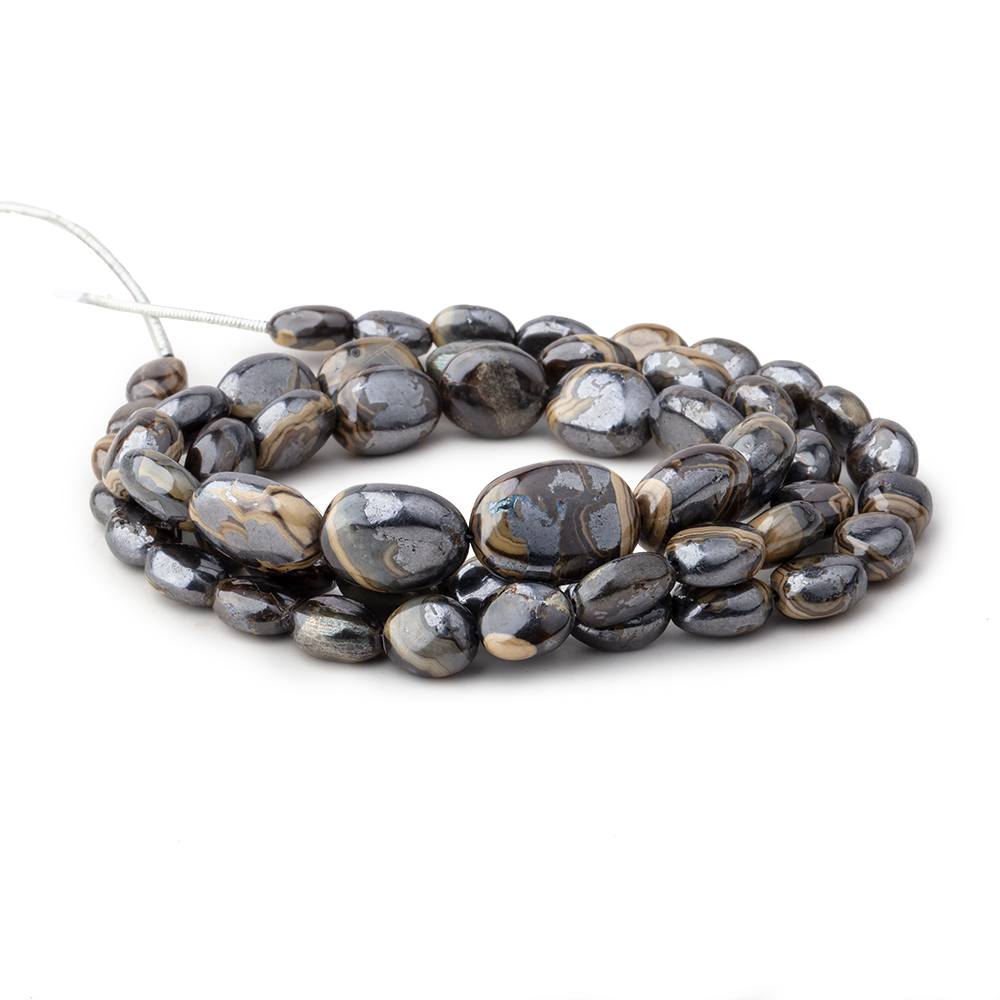 8x6-15x11mm Schalenblende Plain Nugget Beads 20 inch 53 pieces AA rare