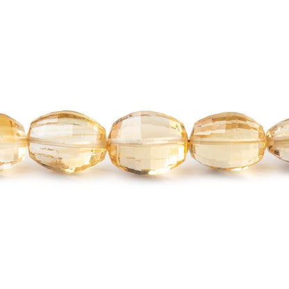 8x6-16x9mm Citrine Checkerboard Faceted Oval Beads 18 inch 46 beads