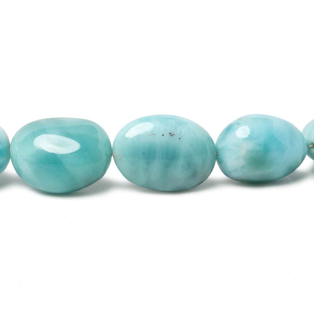 8x6-17x12mm Larimar plain nugget beads 19 inch 41 pieces AAA Grade