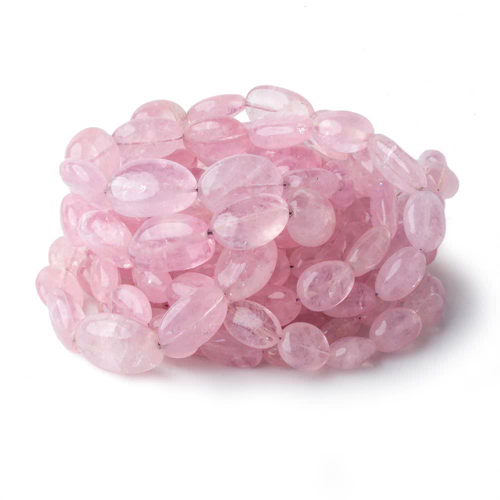 8x6-18x13mm Morganite plain nugget beads 18 inch 39 pieces A