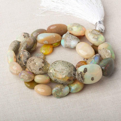 8x6-18x14mm Ethiopian Opal plain nugget beads 18 inch 39 pieces A