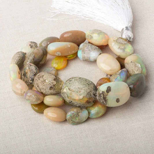 8x6-18x14mm Ethiopian Opal plain nugget beads 18 inch 39 pieces A