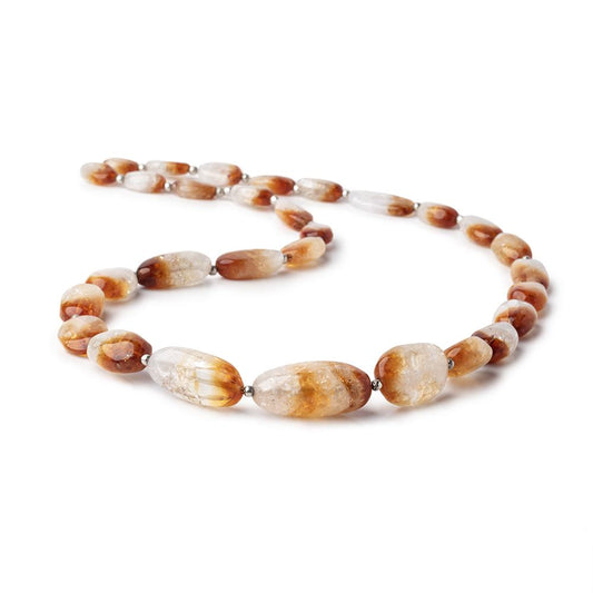 8x6-20x13.5mm Bi-Color Citrine Plain Nugget Beads 17.75 inch 29 pieces AA