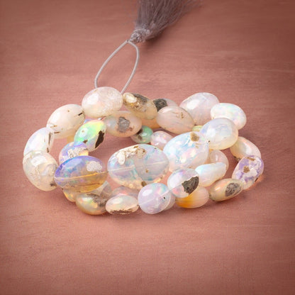 8x6-20x14mm Ethiopian Opal Plain Nugget Beads 20 inch 40 pieces AA