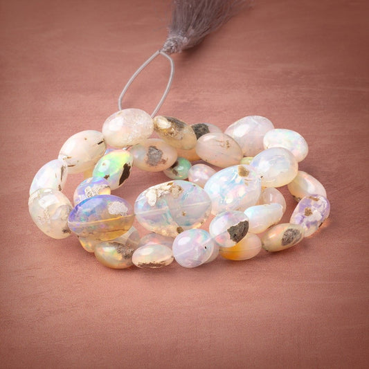 8x6-20x14mm Ethiopian Opal Plain Nugget Beads 20 inch 40 pieces AA