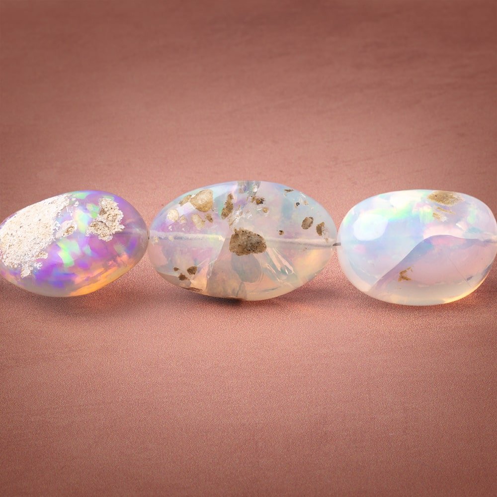 8x6-20x14mm Ethiopian Opal Plain Nugget Beads 20 inch 40 pieces AA