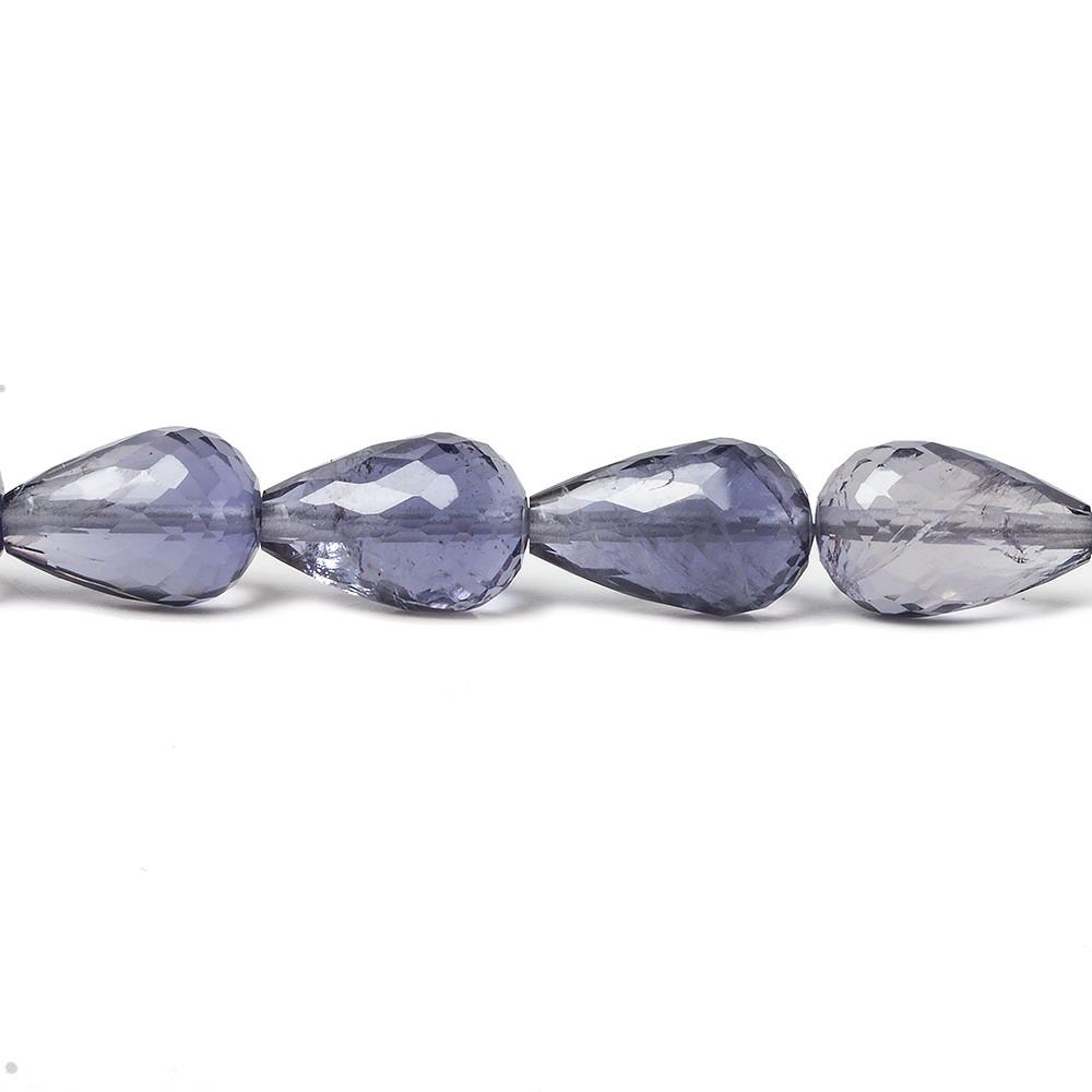 8x6-9x6mm Iolite straight drilled tear drops 8inch 22 beads AA