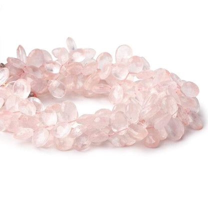 8x6-9x7mm Rose Quartz faceted pear beads 7.5 inch 60 pieces