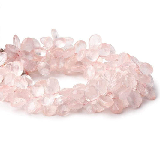8x6-9x7mm Rose Quartz faceted pear beads 7.5 inch 60 pieces