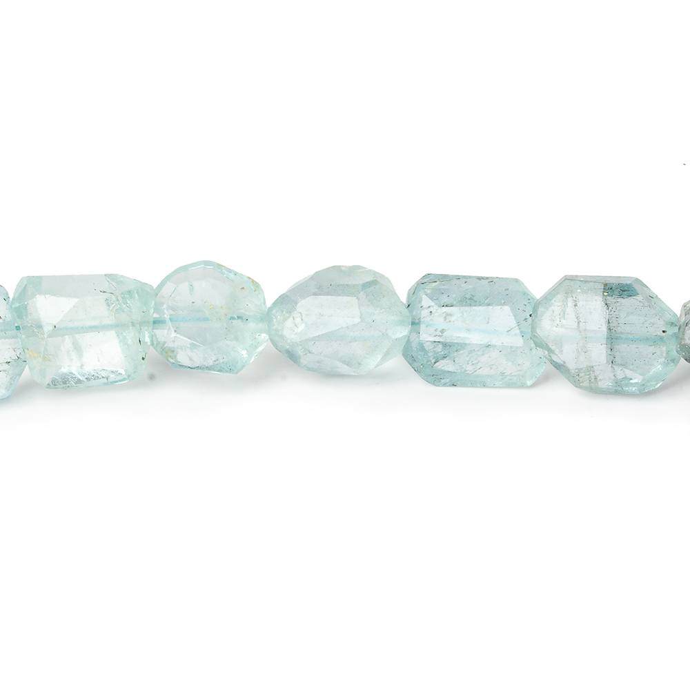 8x6-9x8mm Aquamarine Faceted Nuggets 16 inch 40 beads A