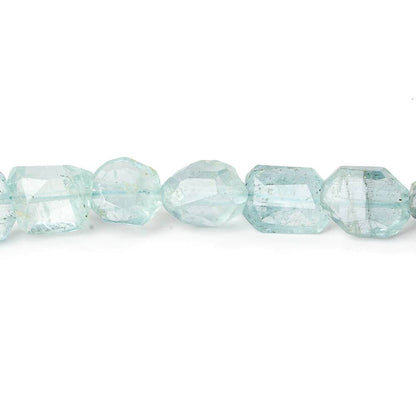 8x6-9x8mm Aquamarine Faceted Nuggets 16 inch 40 beads A