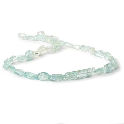 8x6-9x8mm Aquamarine Faceted Nuggets 16 inch 40 beads A