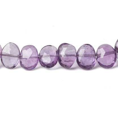 8x6 Amethyst Side Drilled Faceted Oval Beads 8 inch 32 pieces