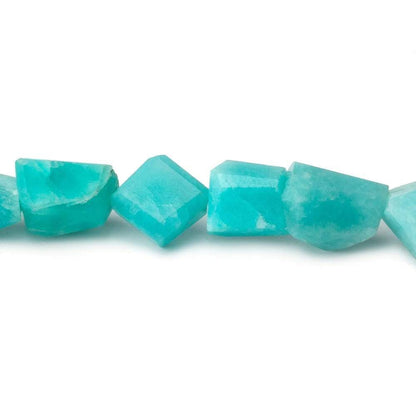 8x7-10x7mm Amazonite angular faceted nuggets 8 inch 22 pieces