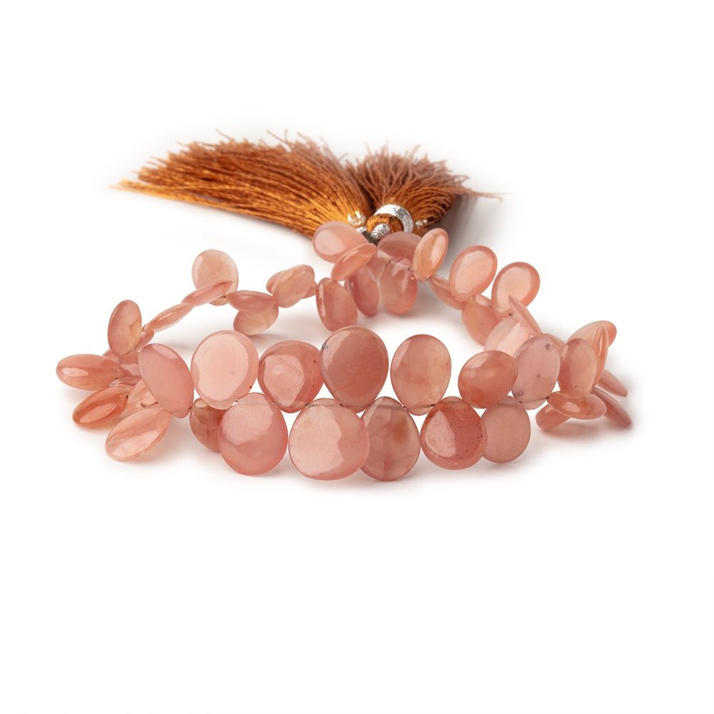 8x7-11x10mm Rhodochrosite Plain Pear Beads 7.5 inch 48 pieces