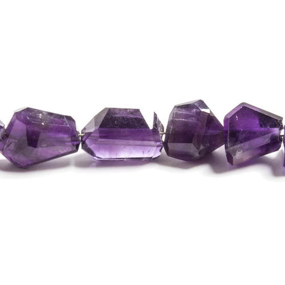 8x7-12x7mm Amethyst faceted nugget beads 10 inch 25 pieces